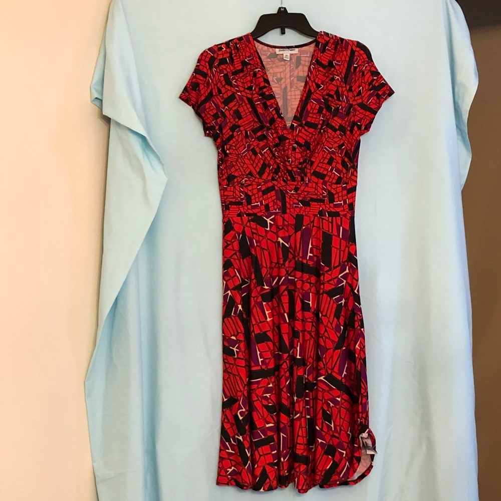 Shelby & Palmer red print dress, Sz. M